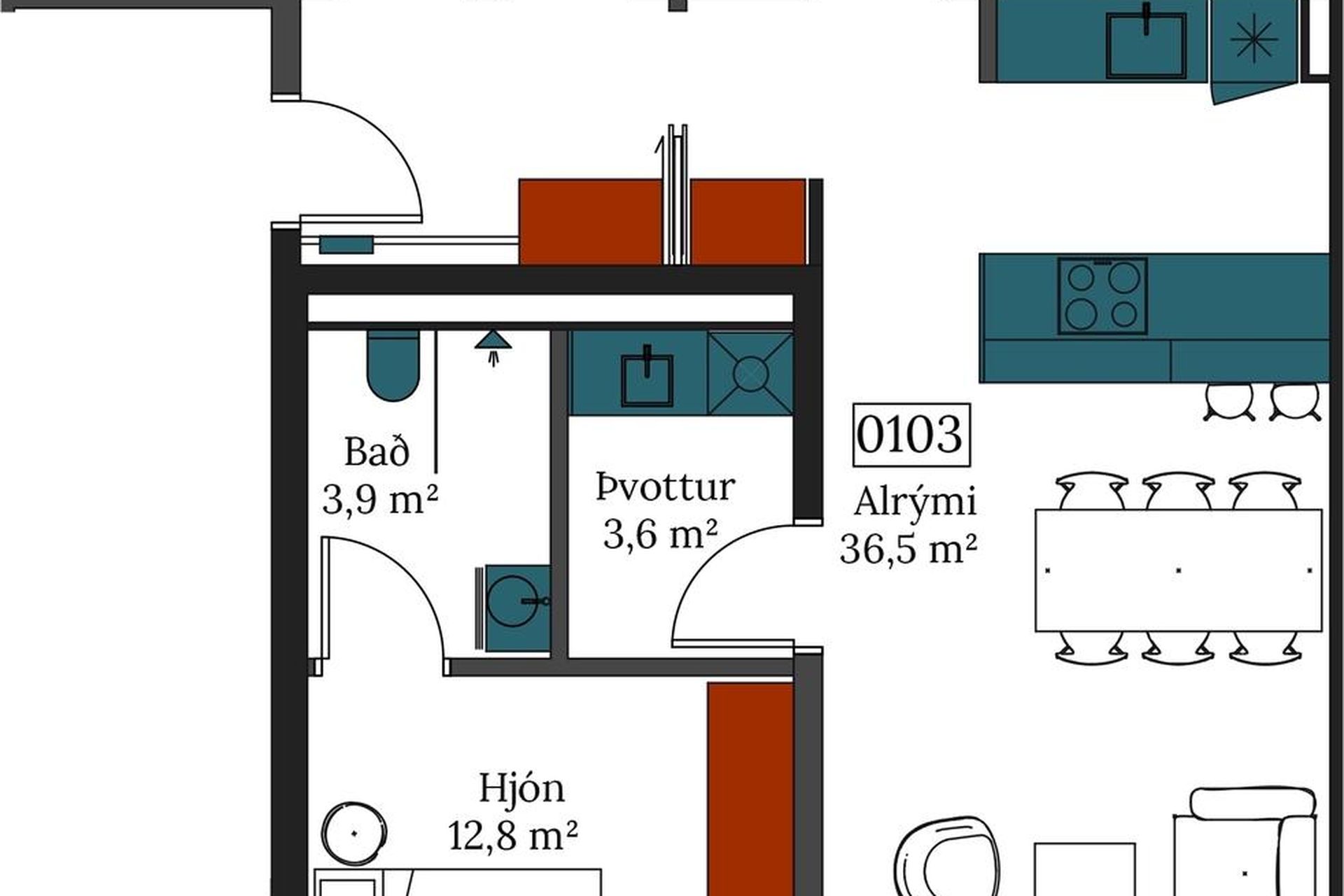 Áshamar 18 - 0103, 221 Hafnarfjörður