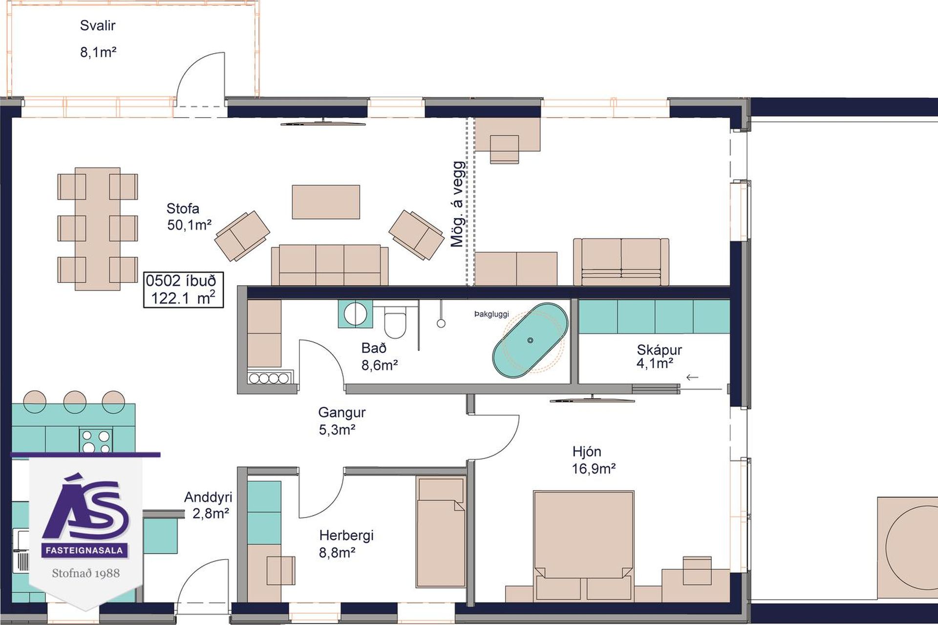 Áshamar 54 - 0502, 221 Hafnarfjörður