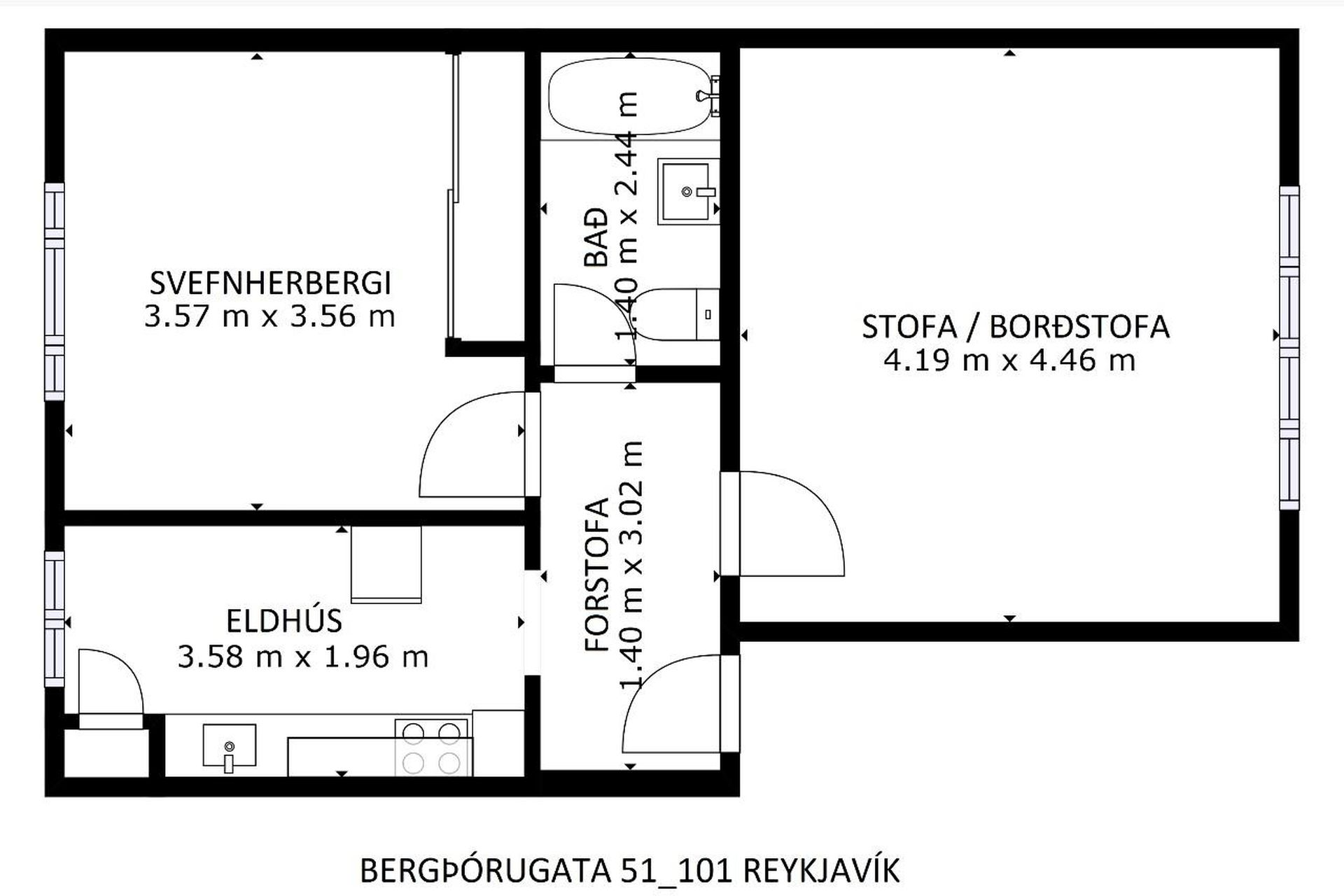 Bergþórugata 51, 101 Reykjavík