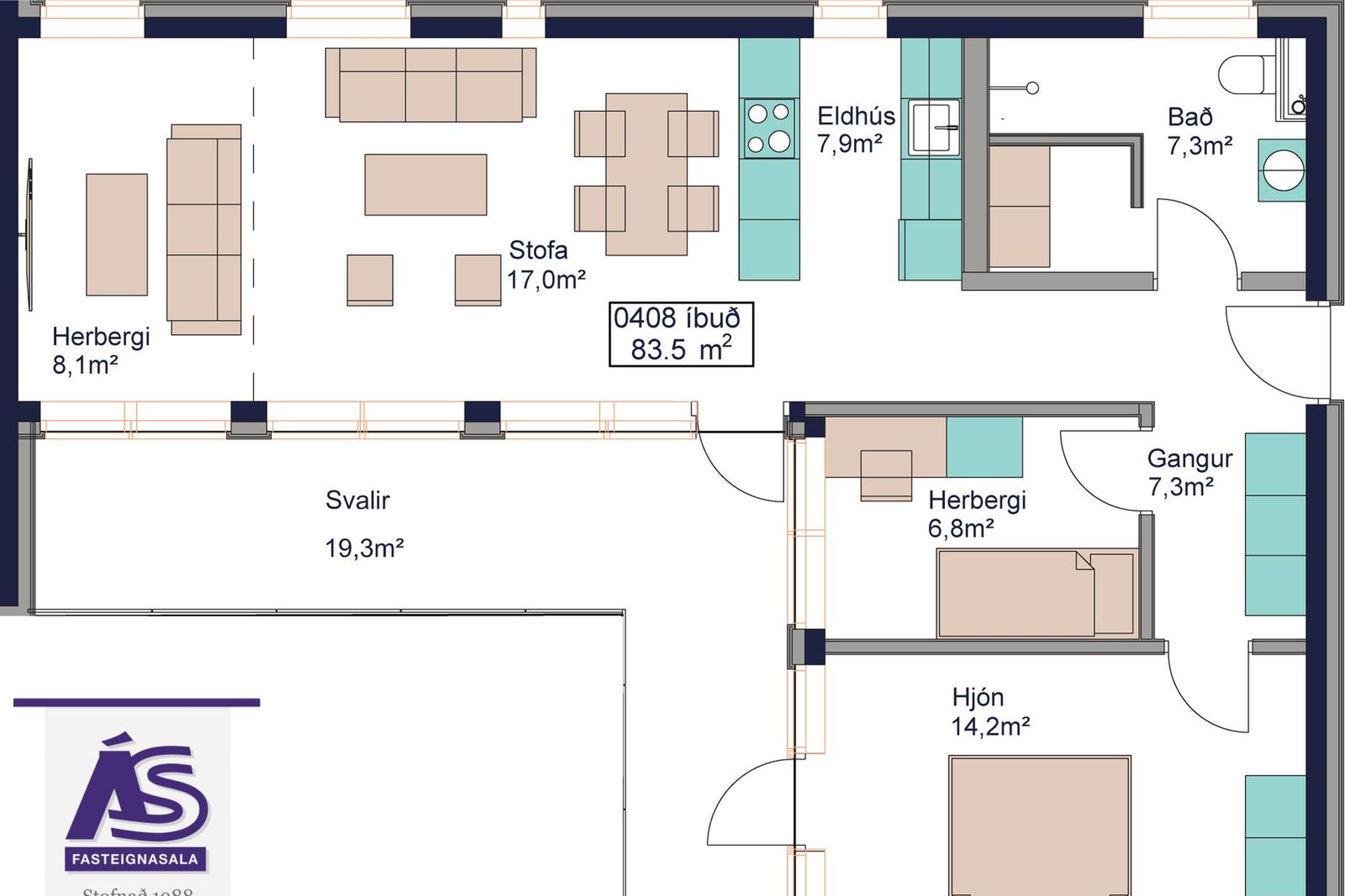 Áshamar 52 - 0401, 221 Hafnarfjörður