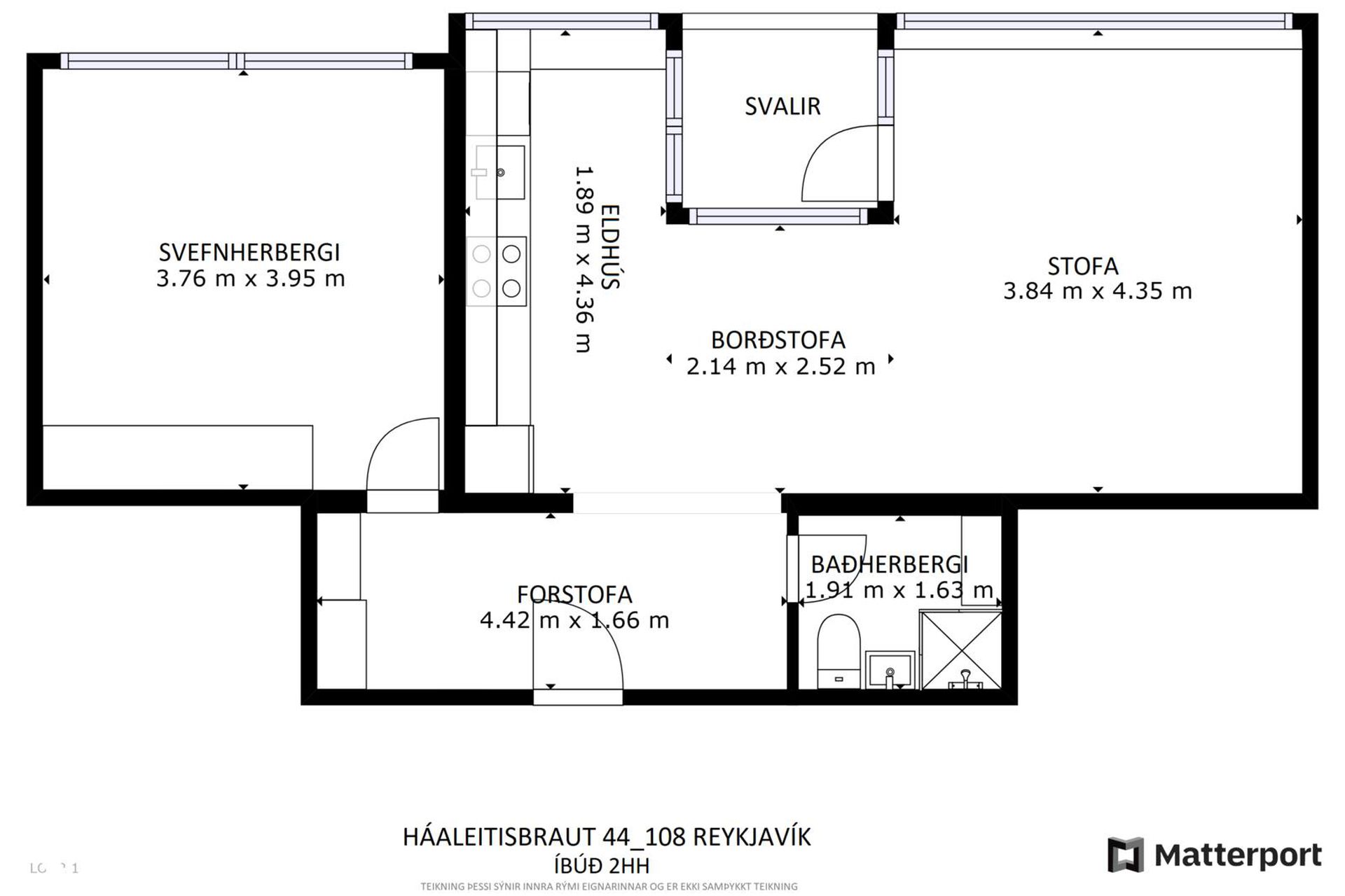 Háaleitisbraut 44 - 0102, 108 Reykjavík