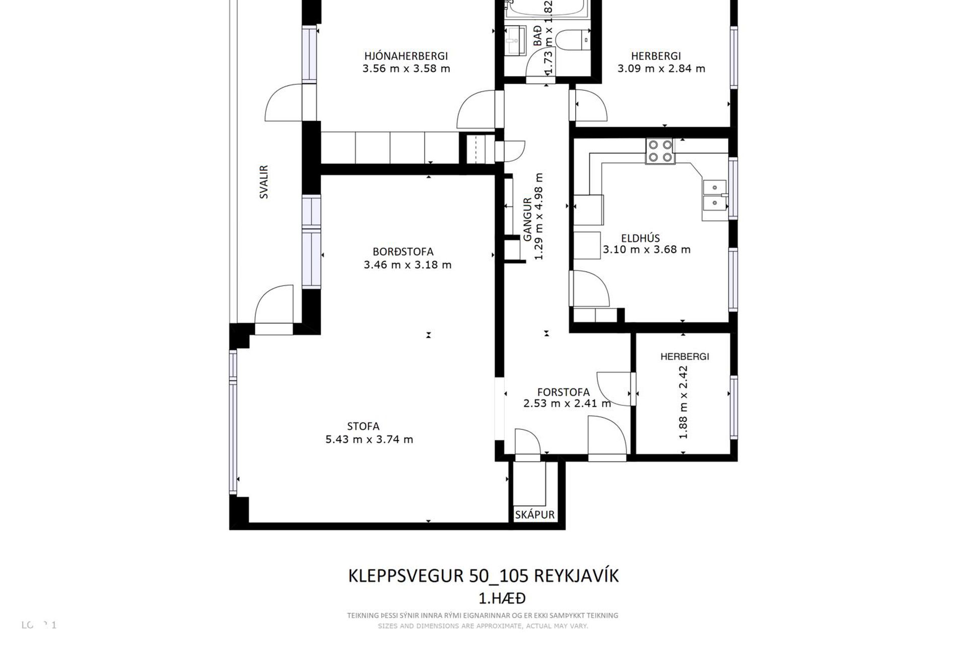 Kleppsvegur 50, 105 Reykjavík