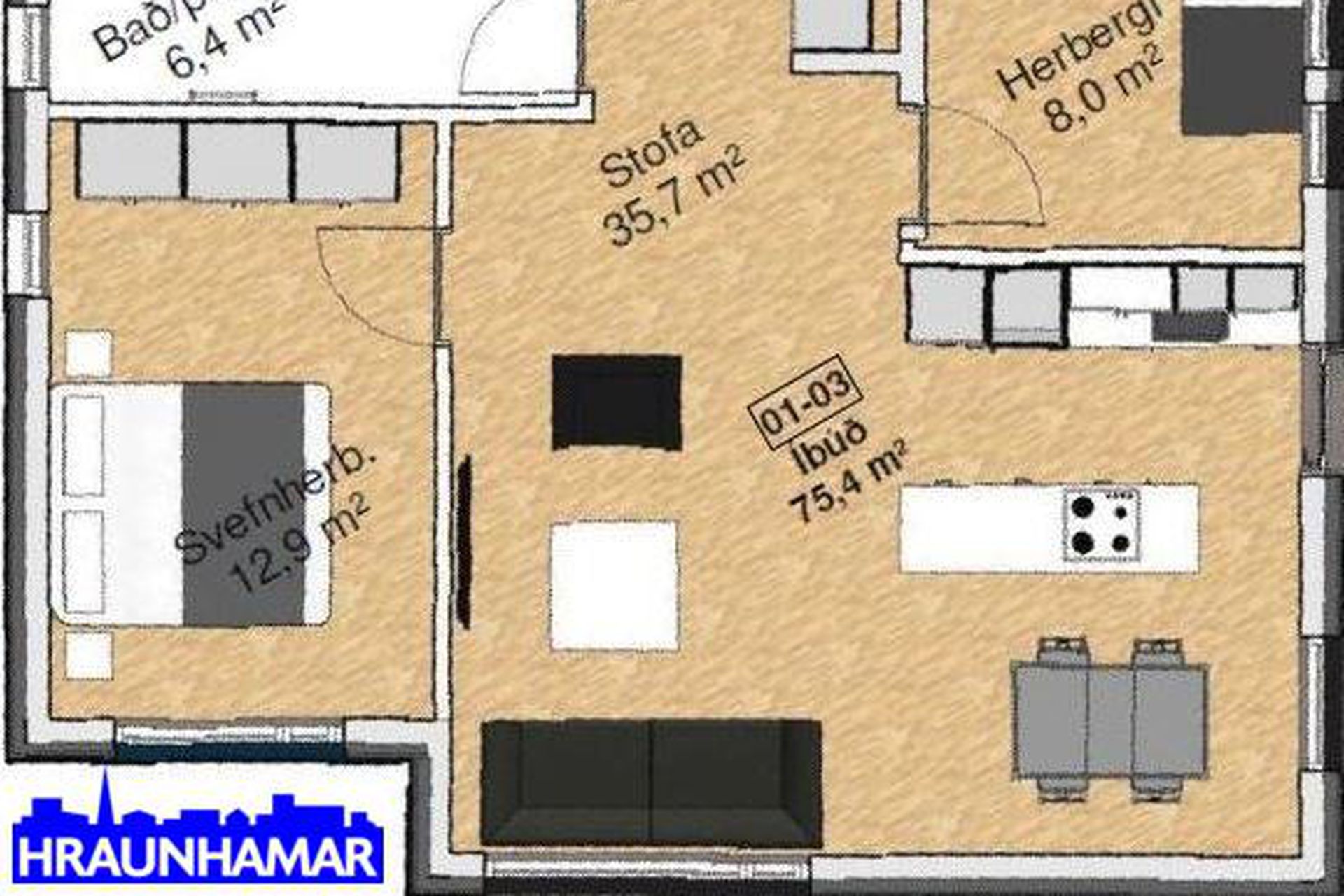 Gæfutjörn 2 - 0103, 113 Reykjavík