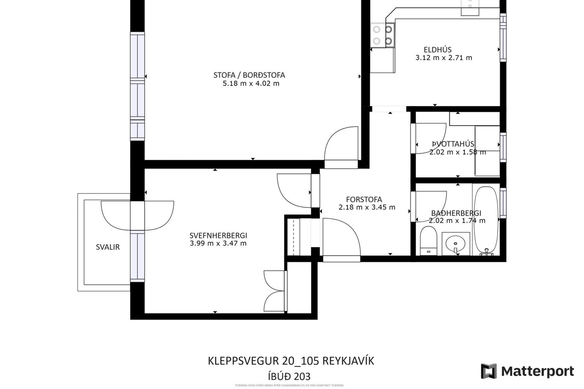 Kleppsvegur 20, 105 Reykjavík