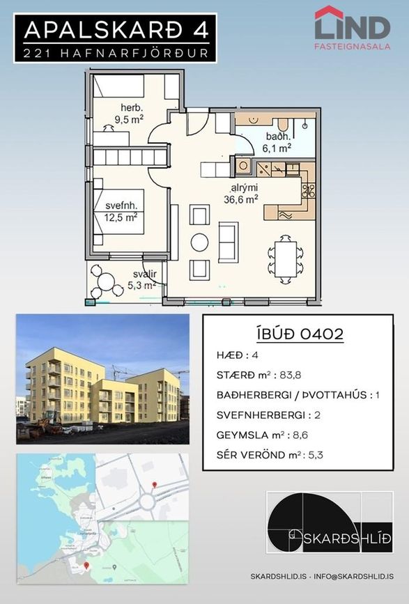 Apalskarð 4B, 221 Hafnarfjörður