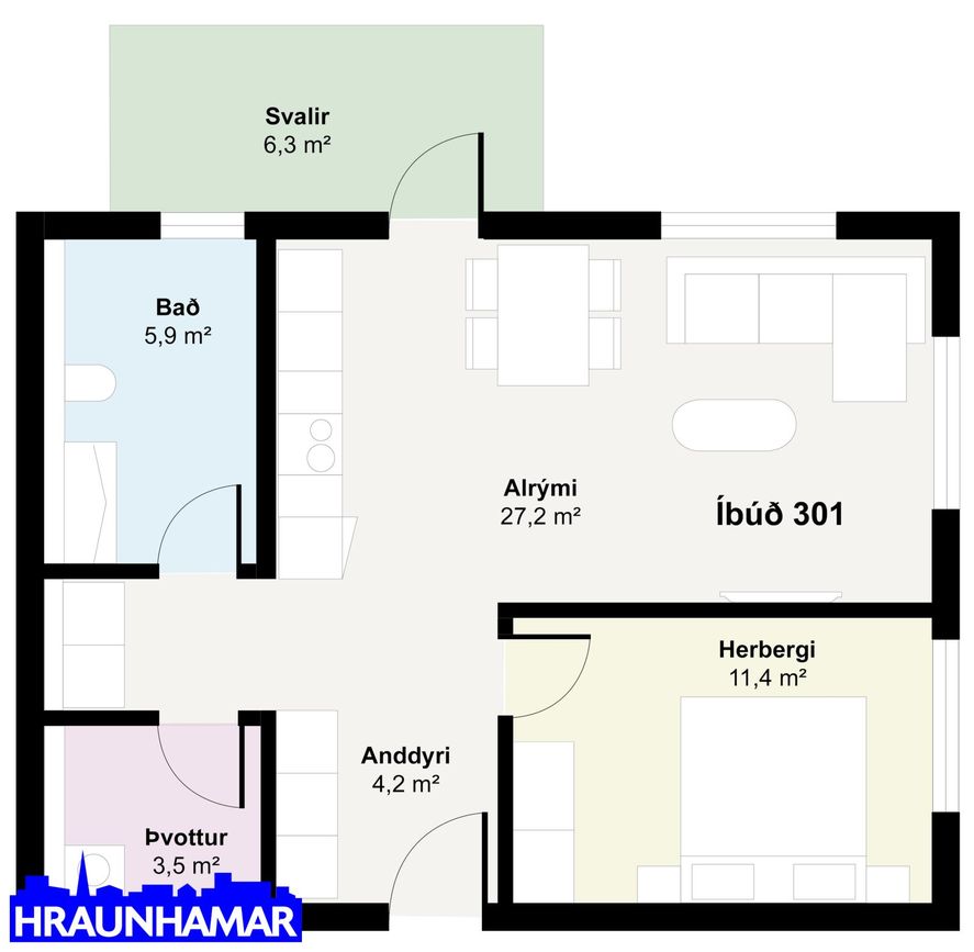 Baughamar 5 - 0301, 221 Hafnarfjörður