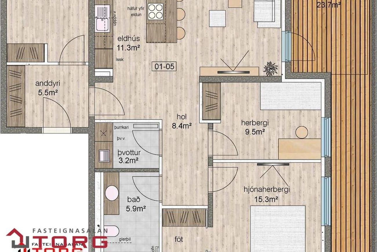 Naustavör 9 - 0105, 200 Kópavogur