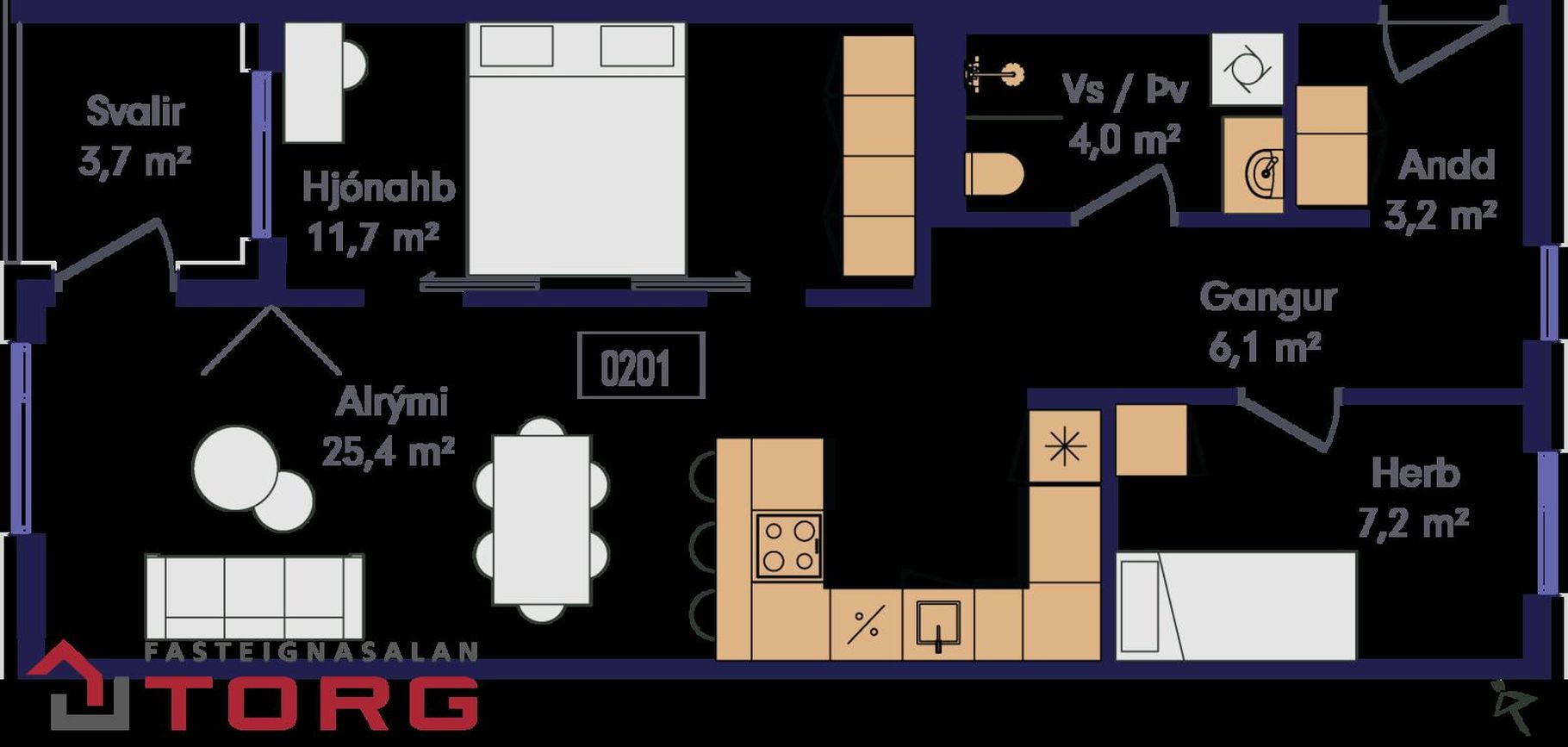 Laugavegur 168A - 0201, 105 Reykjavík