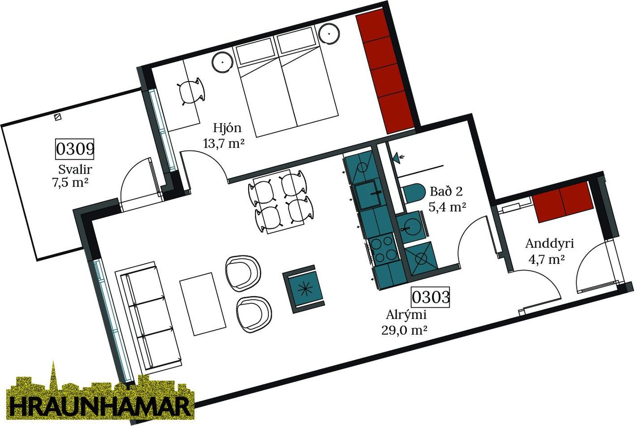 Áshamar 20 - 0303, 221 Hafnarfjörður