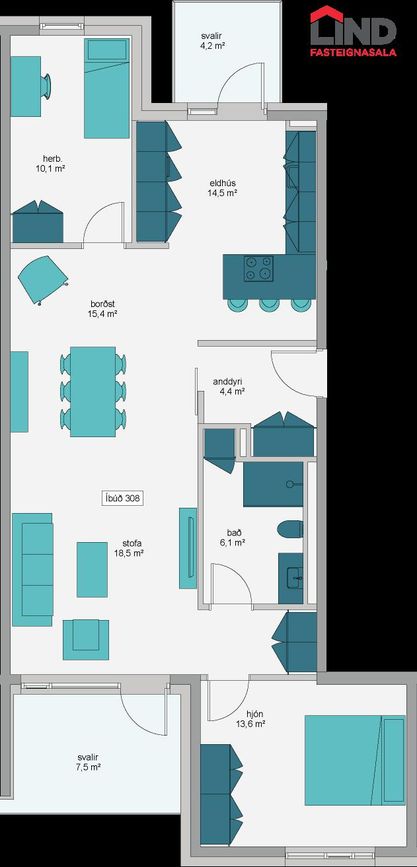 Hafnarbraut 12C - 0308, 200 Kópavogur