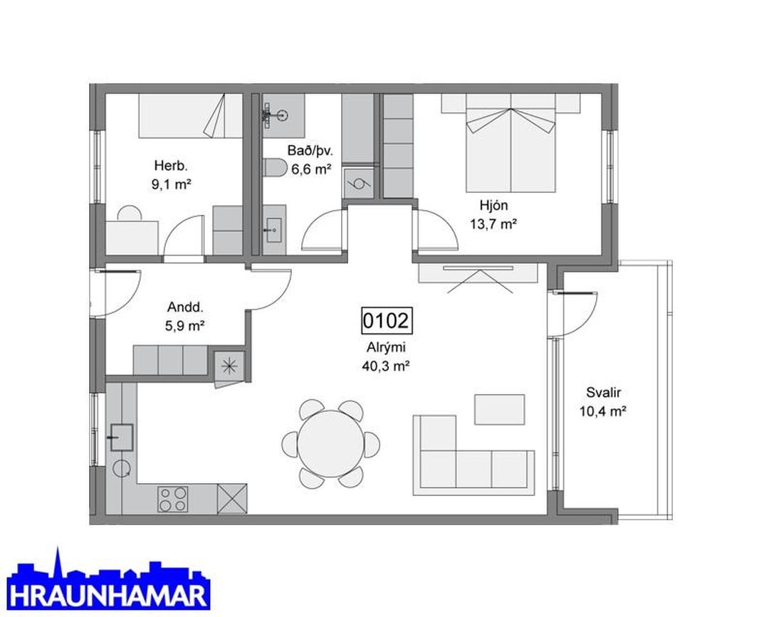Baughamar 3, 221 Hafnarfjörður