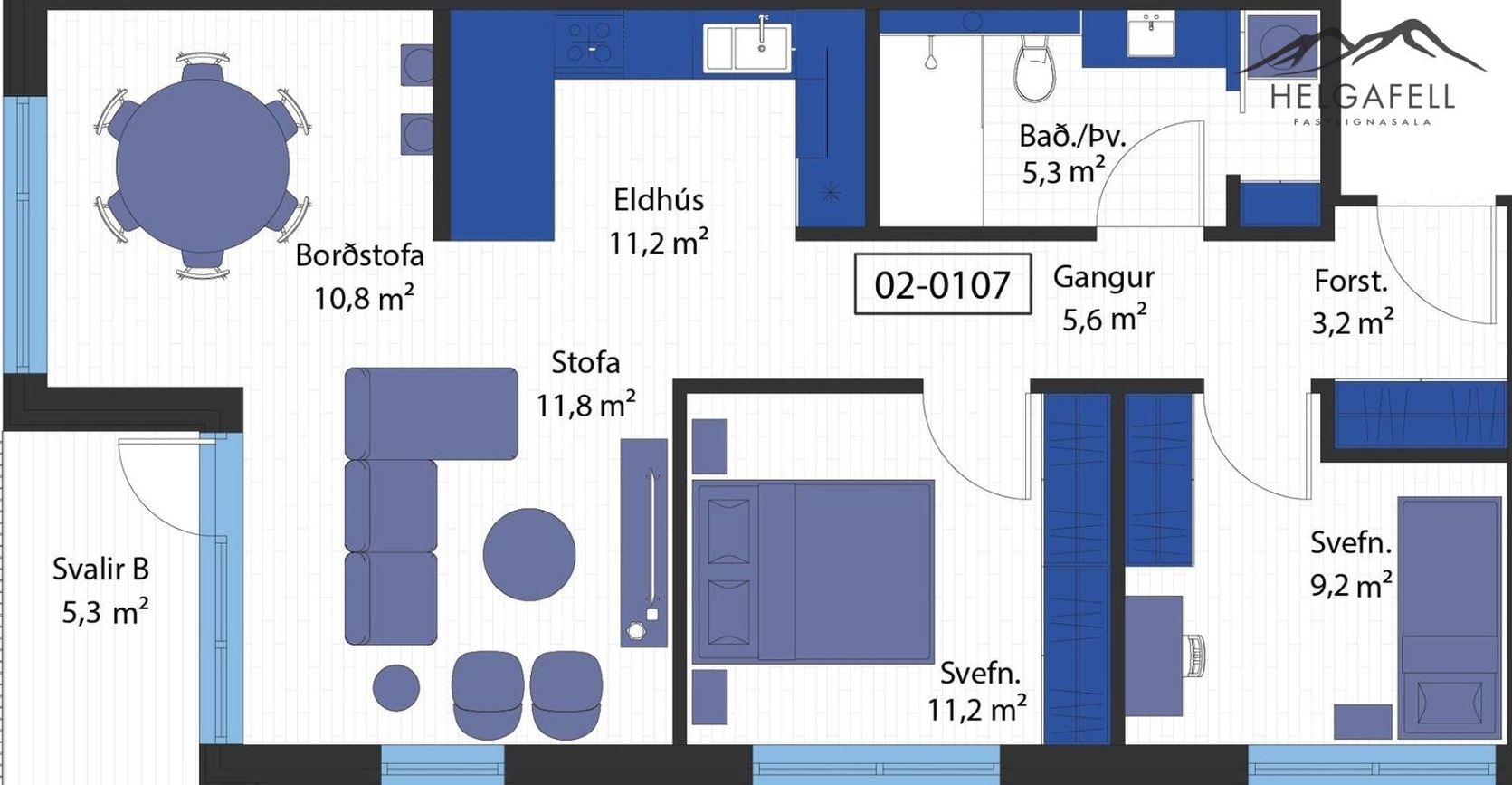 Áshamar 7 - 0107, 221 Hafnarfjörður