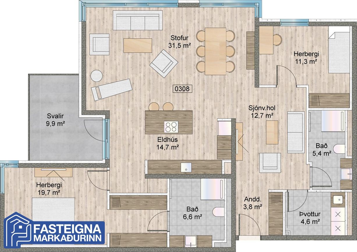 Naustavör 62 - 0308, 200 Kópavogur