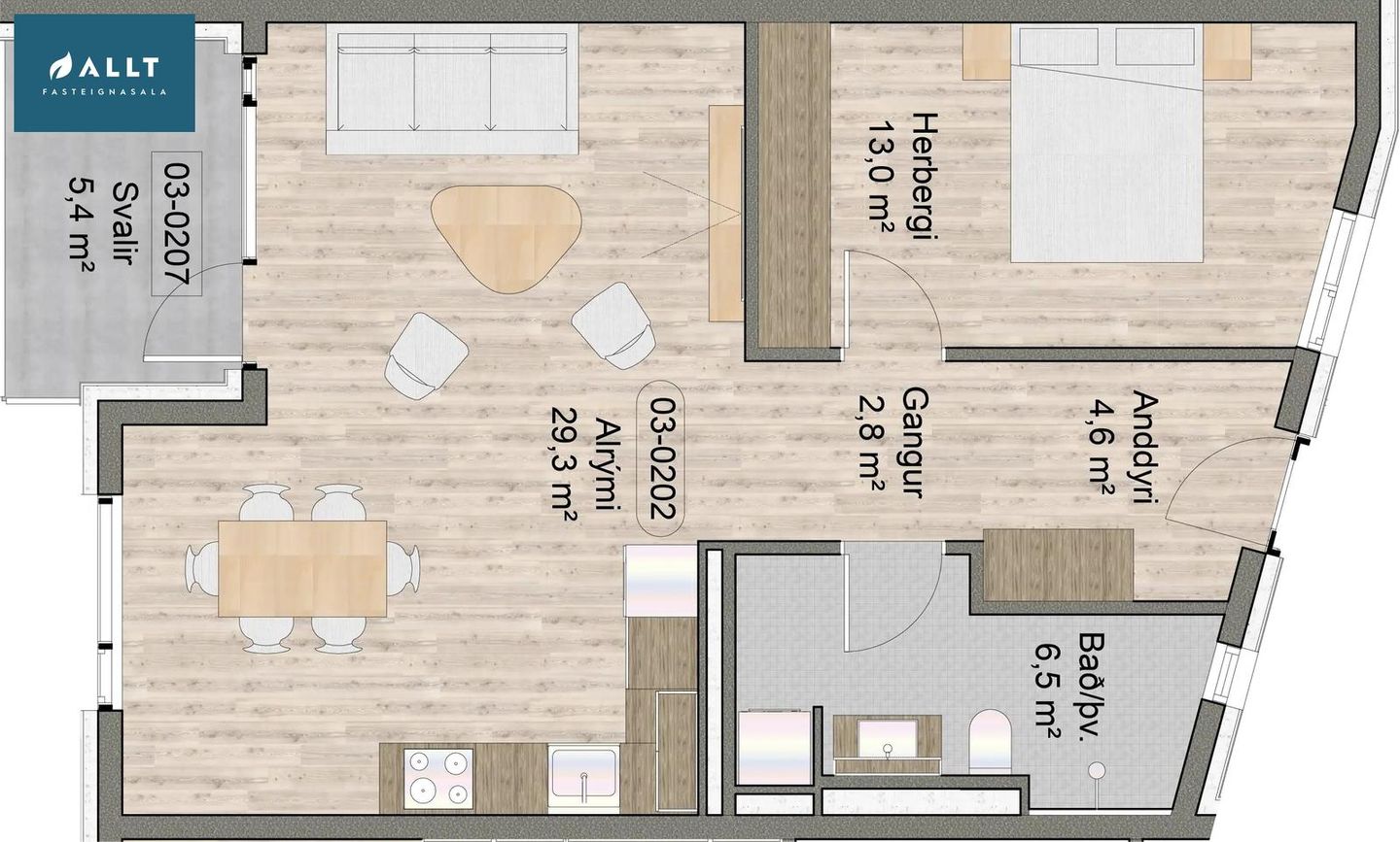 Asparlaut 5 - 0303, 230 Reykjanesbær