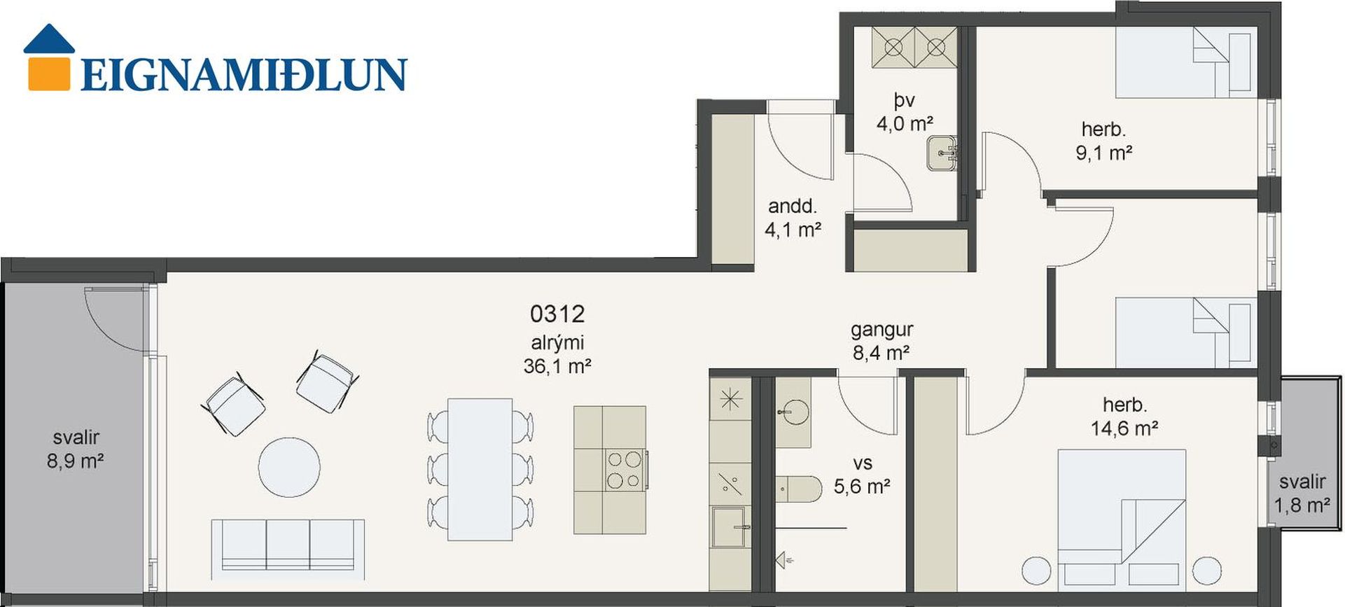 Skólatröð 6 - 0312, 200 Kópavogur