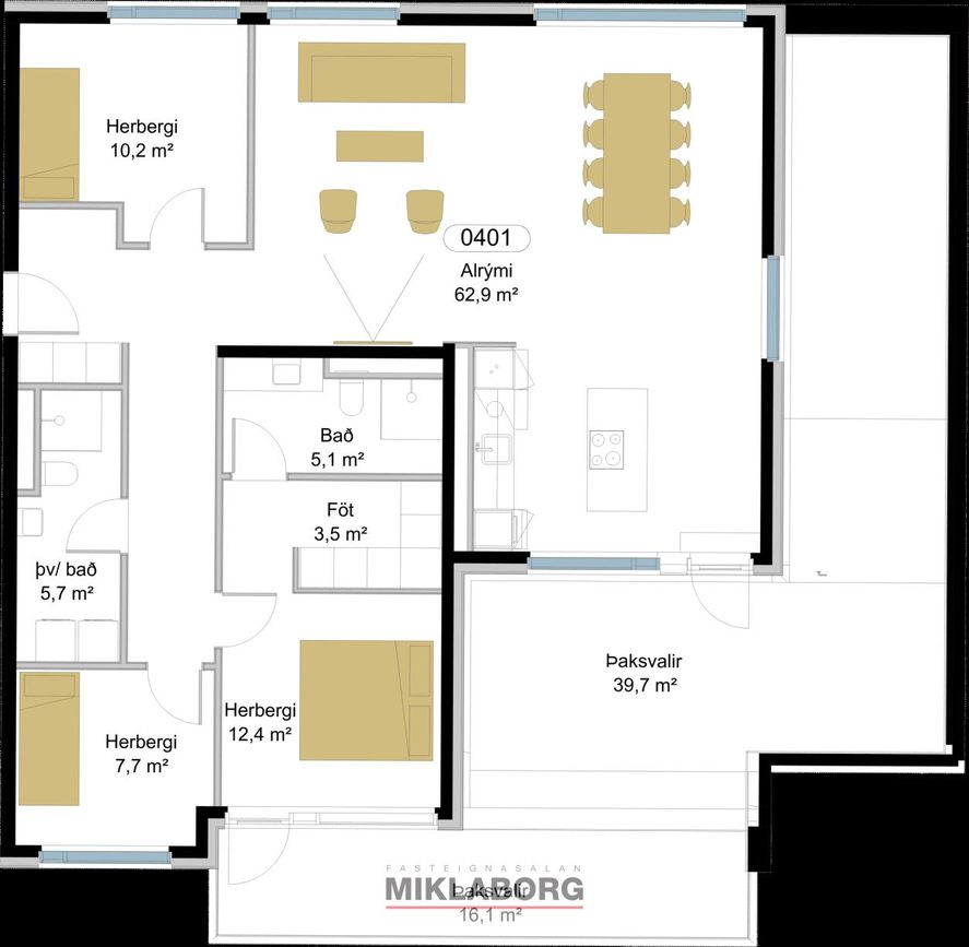 Borgartún 41 - 0401, 105 Reykjavík