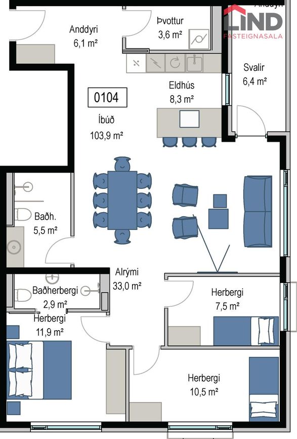 Kuggavogur 4 - 0104, 104 Reykjavík