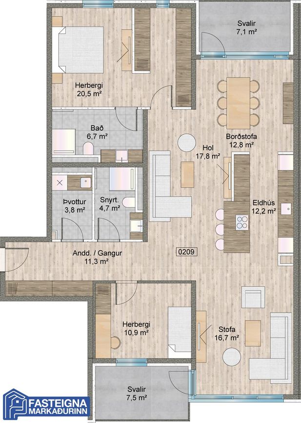 Naustavör 62, 200 Kópavogur
