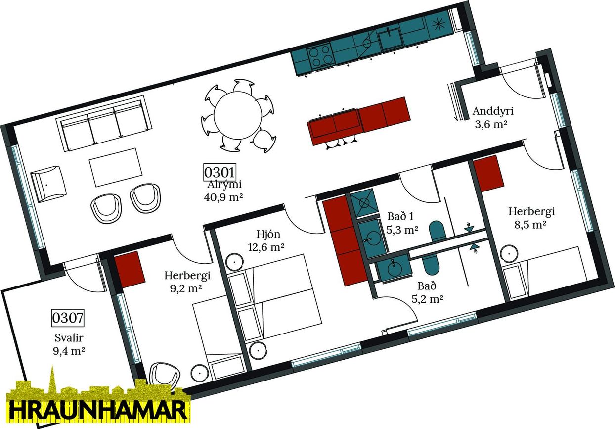 Áshamar 20 - 0301, 221 Hafnarfjörður