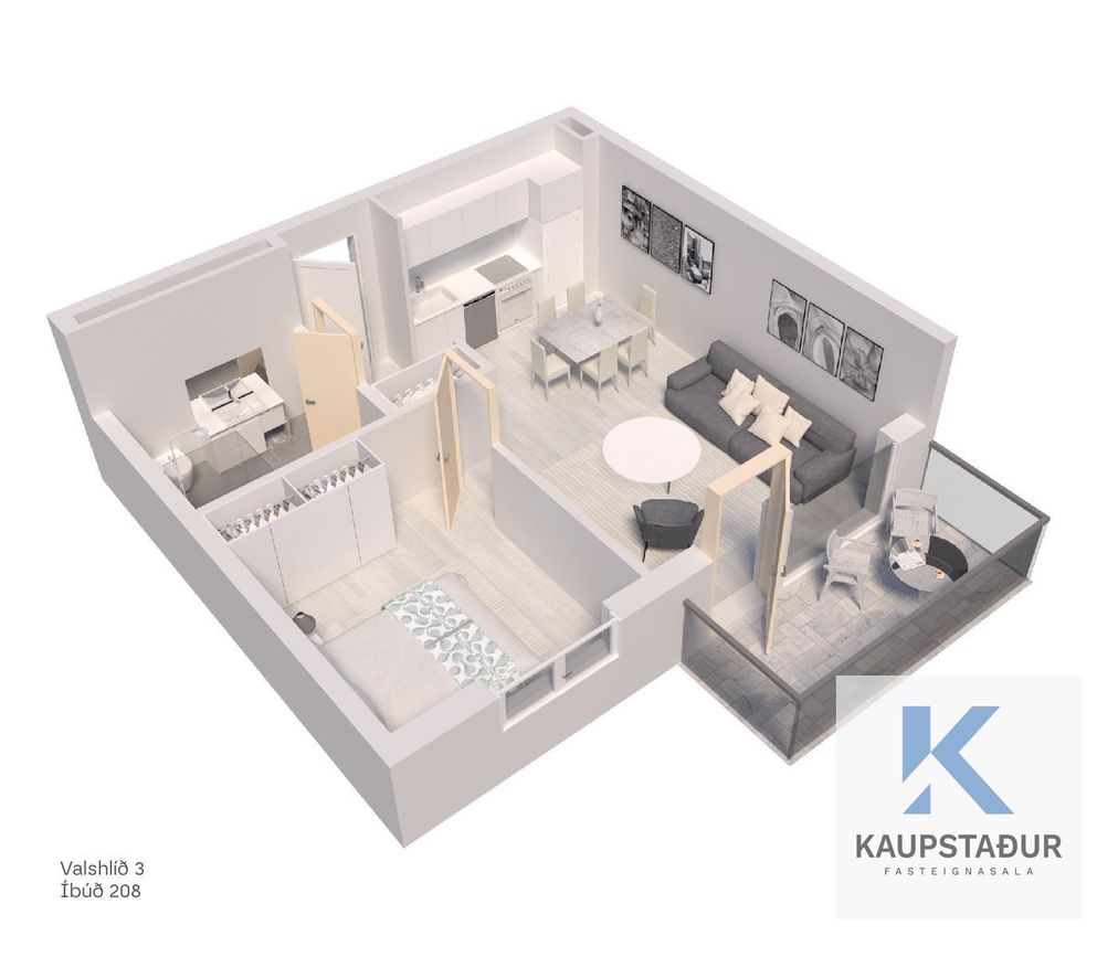 Valshlíð 3 - 0208, 102 Reykjavík