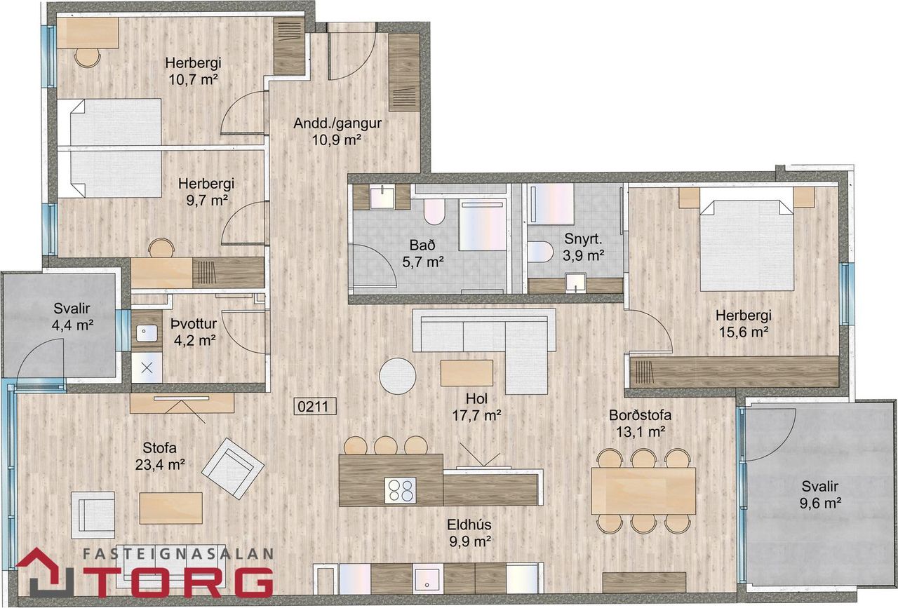 Naustavör 62 - 0211, 200 Kópavogur