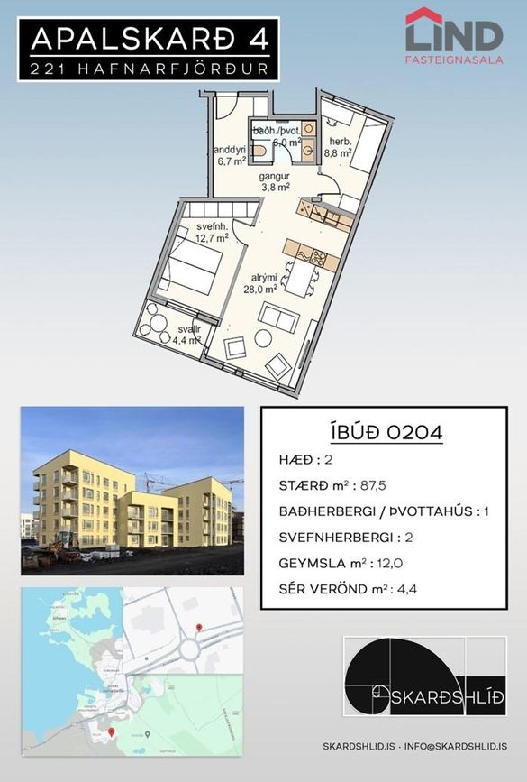 Apalskarð 4A - 0204, 221 Hafnarfjörður