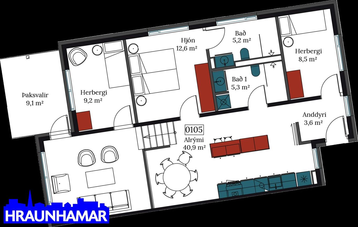Áshamar 24 - 0105, 221 Hafnarfjörður