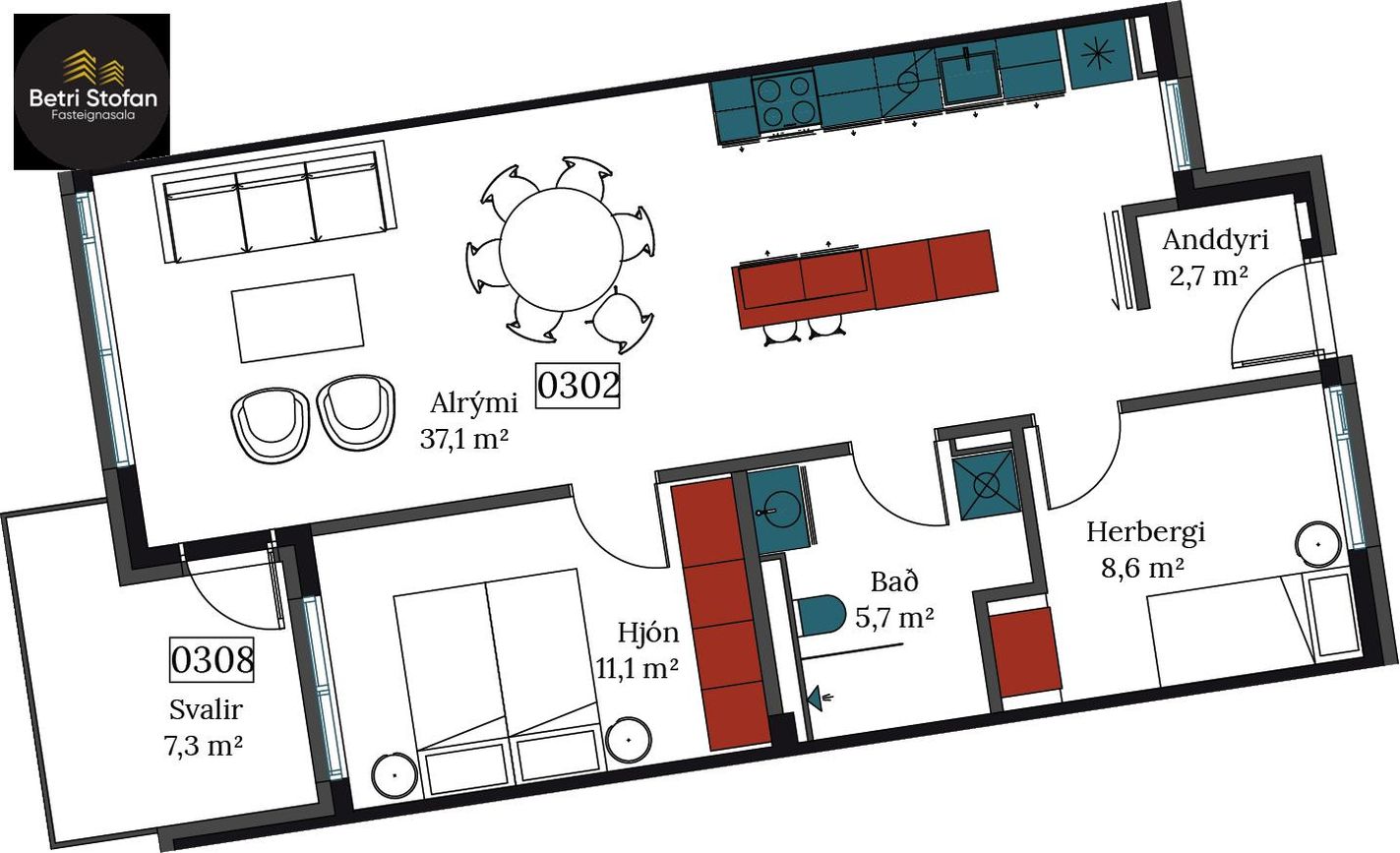 Áshamar 24 - 0302, 221 Hafnarfjörður