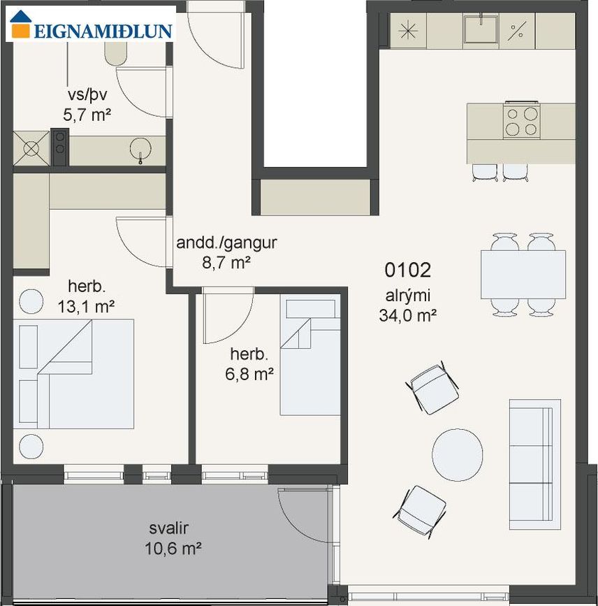 Skólatröð 2 - 0102, 200 Kópavogur