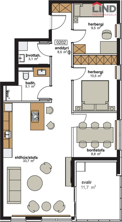 Hringhamar 17 - 0202, 221 Hafnarfjörður