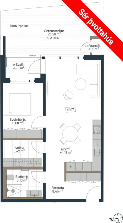 Hafnarbraut 18B - 0107, 200 Kópavogur