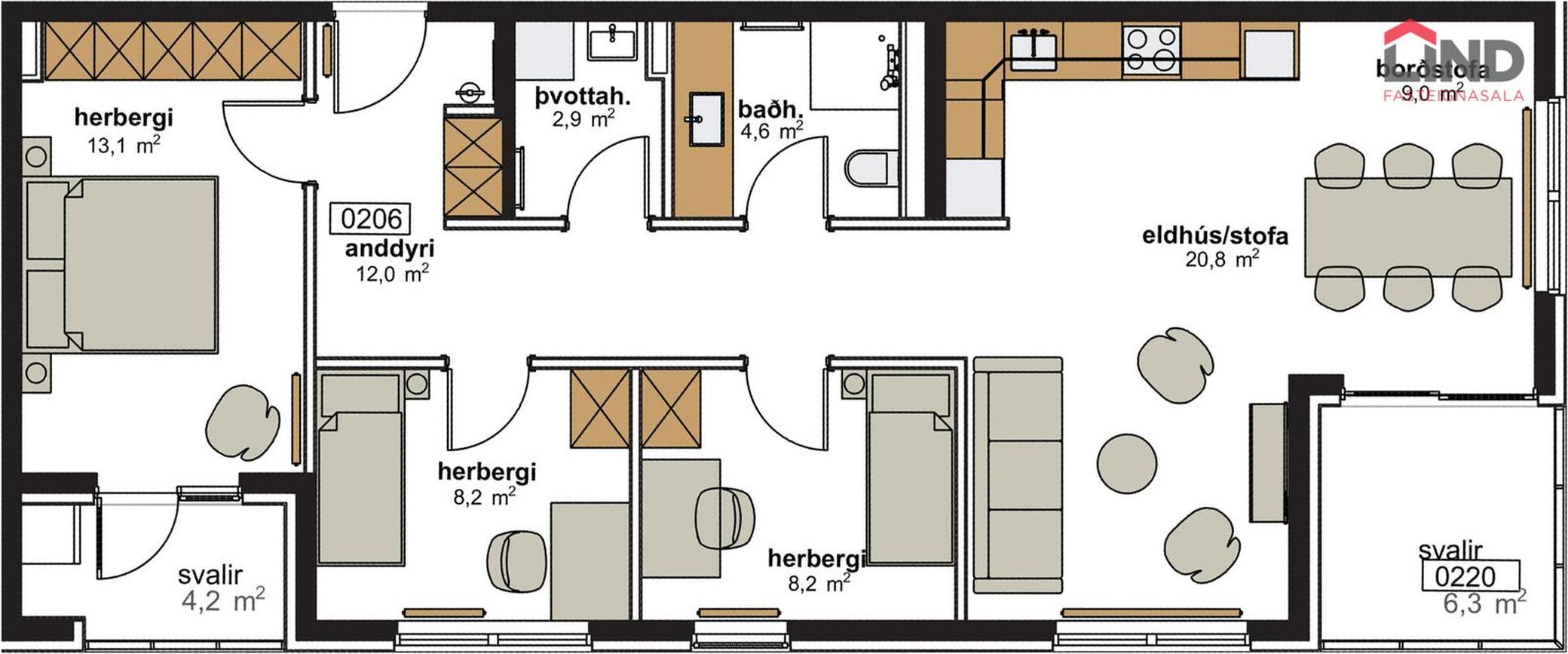 Hringhamar 19 - 0206, 221 Hafnarfjörður