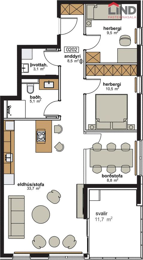 Hringhamar 17 - 0202, 221 Hafnarfjörður