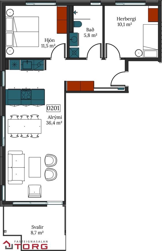 Áshamar 14 - 0201, 221 Hafnarfjörður