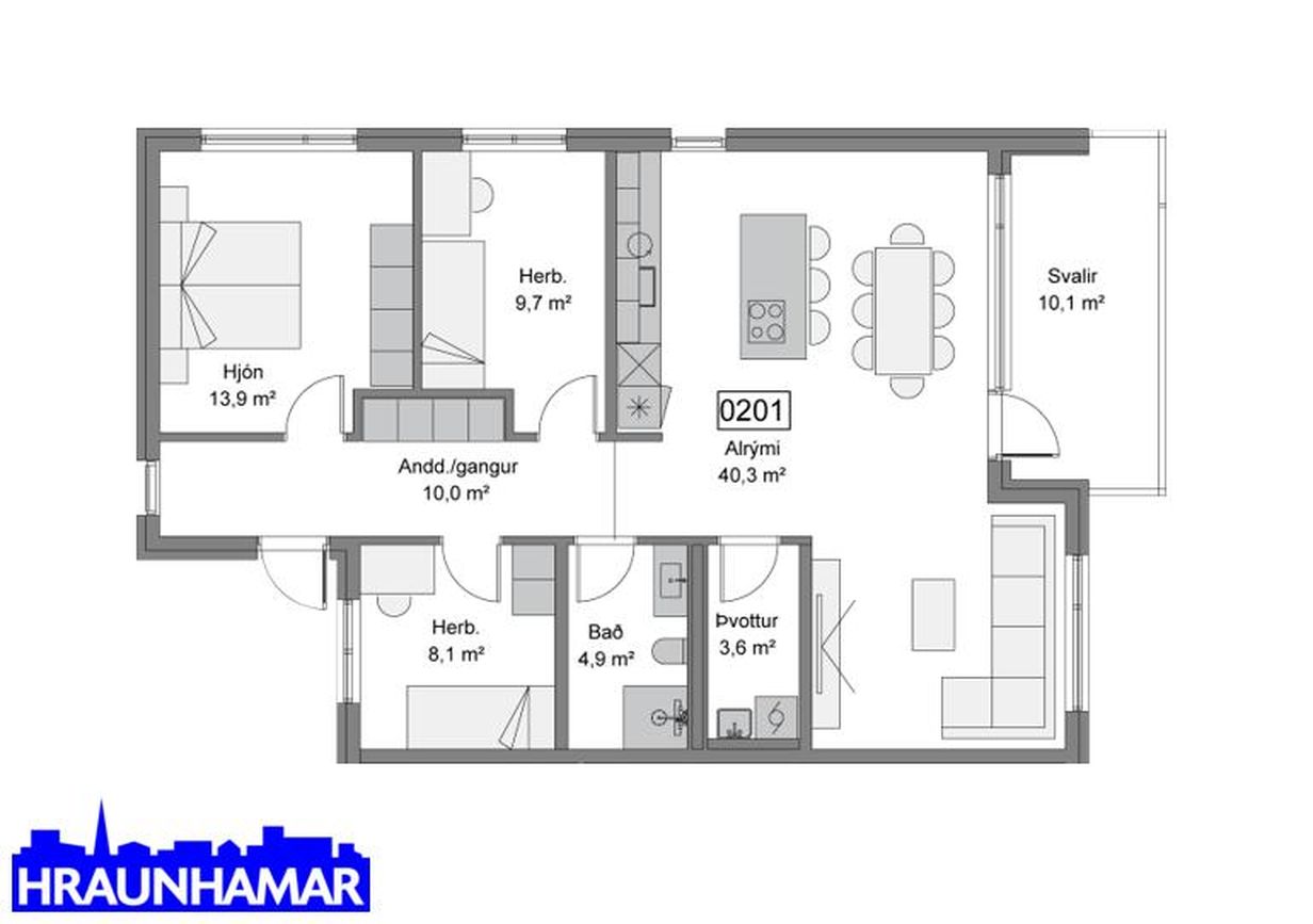 Baughamar 3, 221 Hafnarfjörður