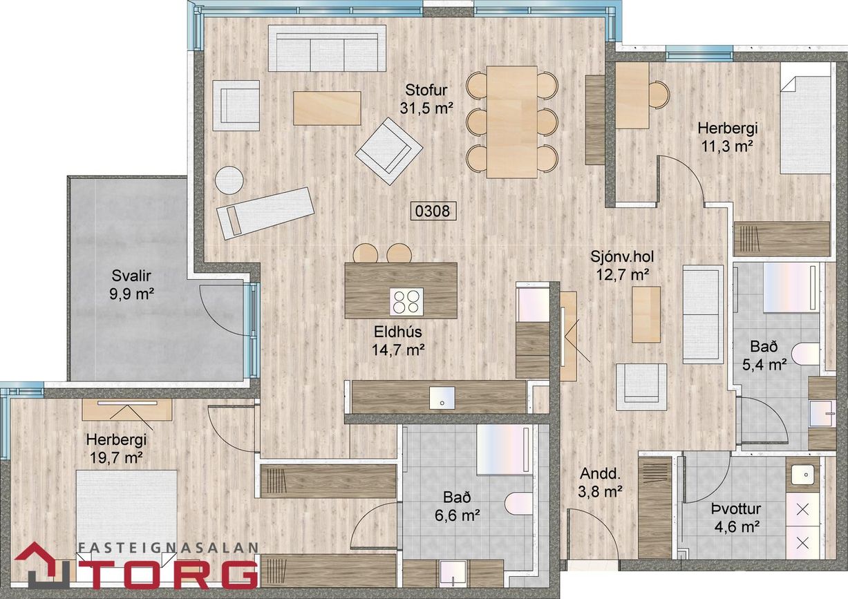 Naustavör 62 - 0308, 200 Kópavogur