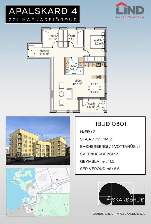 Apalskarð 4B, 221 Hafnarfjörður