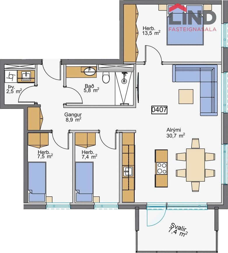 Hringhamar 35 - 0407, 221 Hafnarfjörður