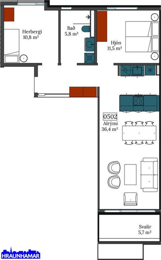 Áshamar 18 - 0502, 221 Hafnarfjörður