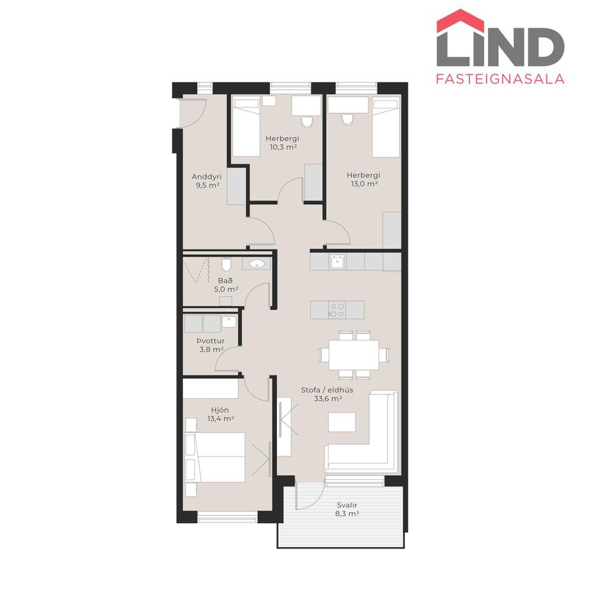 Fálkahlíð 3 3A - 0330, 102 Reykjavík