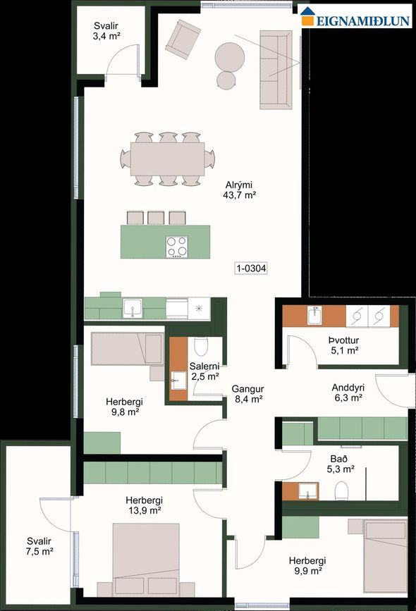 Mýrargata 43 - 0304, 101 Reykjavík