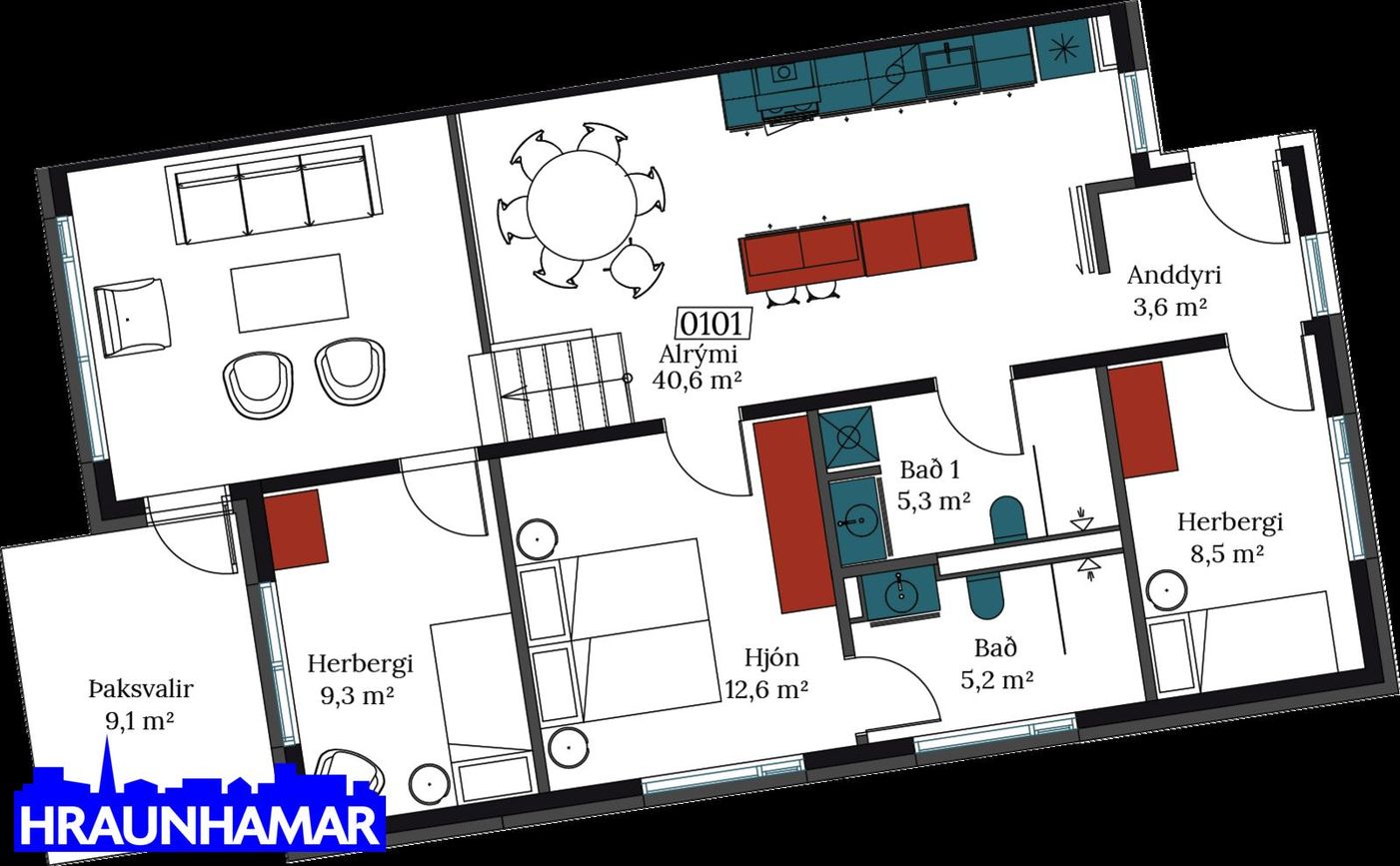 Áshamar 24 - 0101, 221 Hafnarfjörður