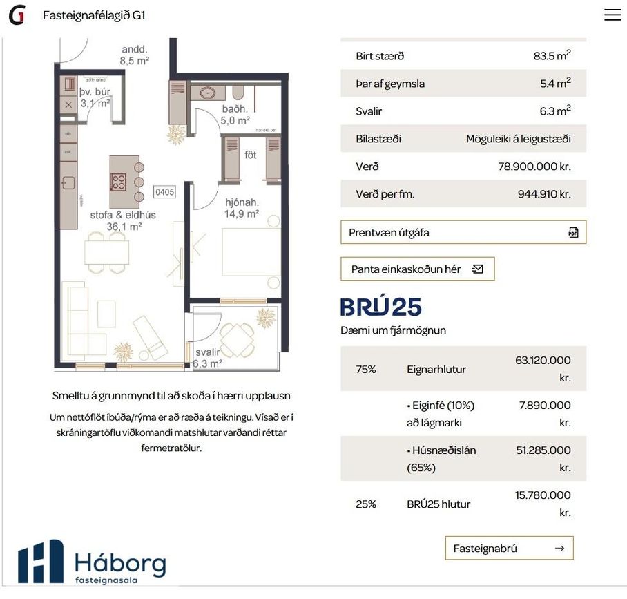 Grensásvegur 1F - 0405, 108 Reykjavík