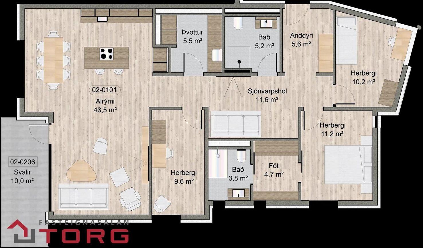 Asparlaut 3 - 0101, 230 Reykjanesbær