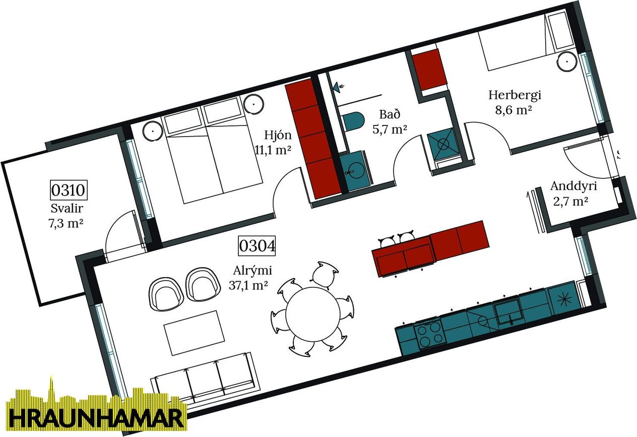 Áshamar 22 - 0304, 221 Hafnarfjörður