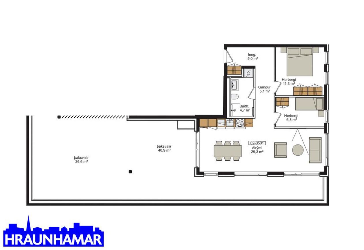 Hringhamar 33 - 0501, 221 Hafnarfjörður
