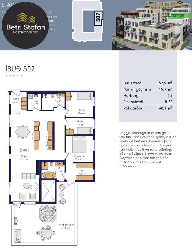 Laugavegur 168B - 0507, 105 Reykjavík