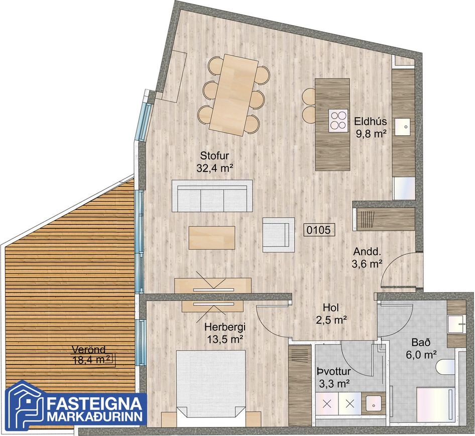 Naustavör 64 - 0105, 200 Kópavogur