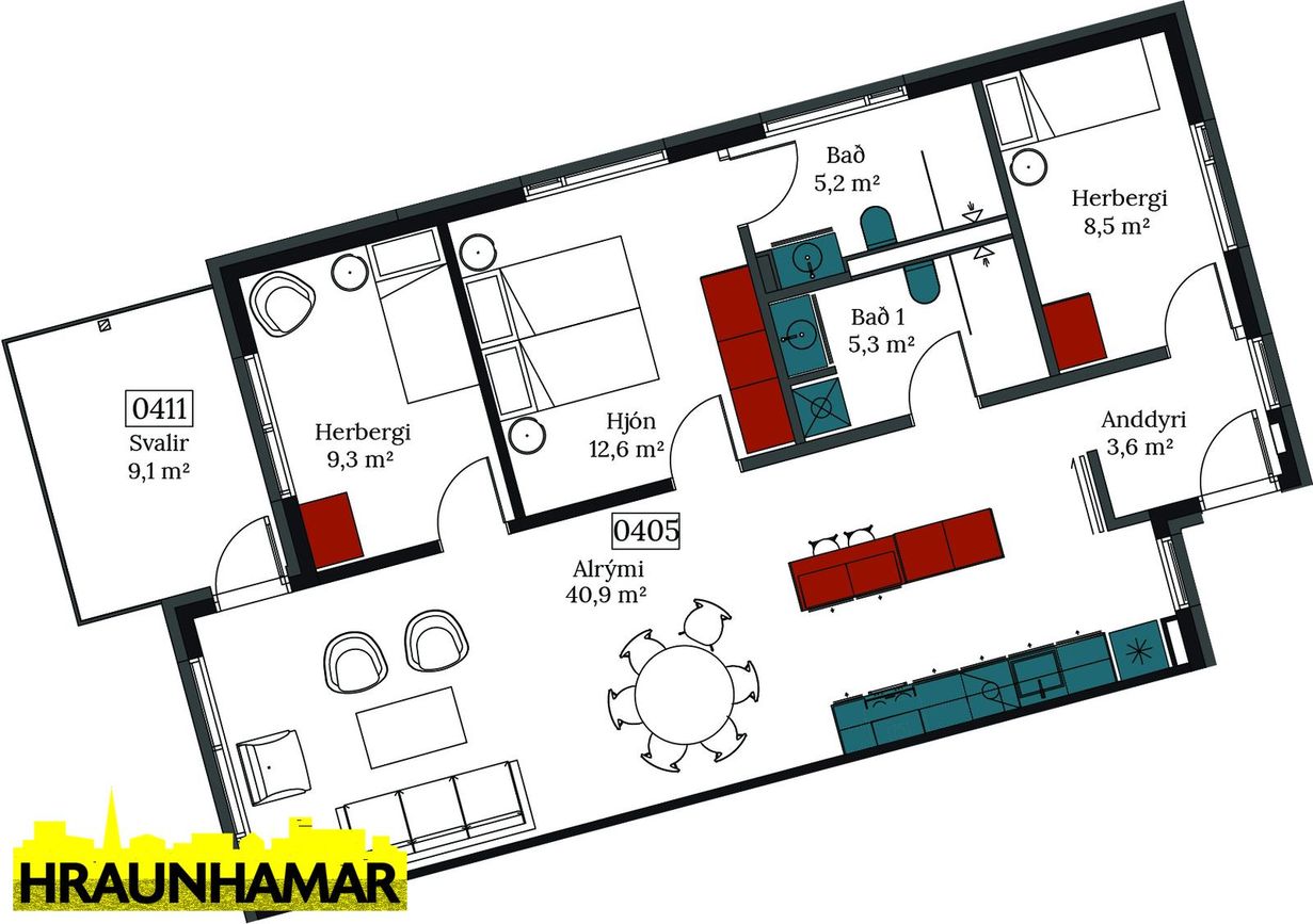 Áshamar 22 - 0405, 221 Hafnarfjörður