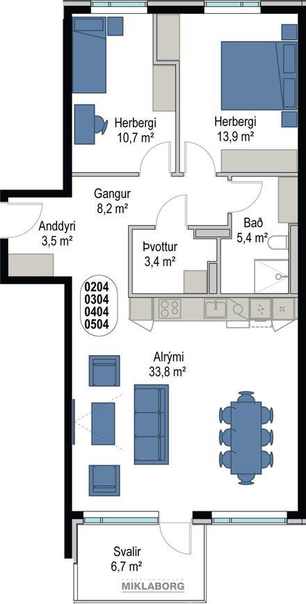 Sunnusmári 5 - 0504, 201 Kópavogur